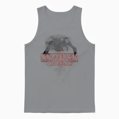 Stranger Things Demogorgon Glow Logo Unisex Tank Top - Sport Grey
