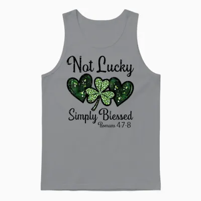 Not Lucky Simply Blessed St Patricks Day Christian Women Men Unisex Tank Top - Sport Grey