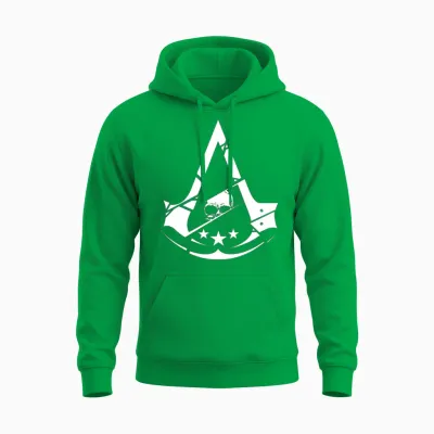 Assassins Creed Skull Logo Unisex Hoodie - Irish Green