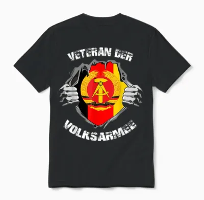 Nva Veteran Der Ddr Stolz Der Republik Nationale Volksarmee Unisex T-Shirt - Black
