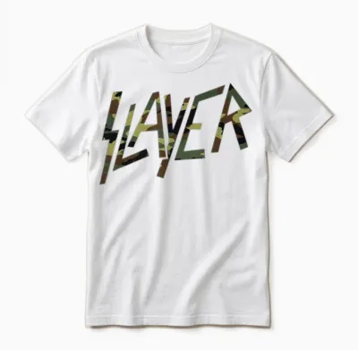 Slayer Camo Logo Unisex T-Shirt - White