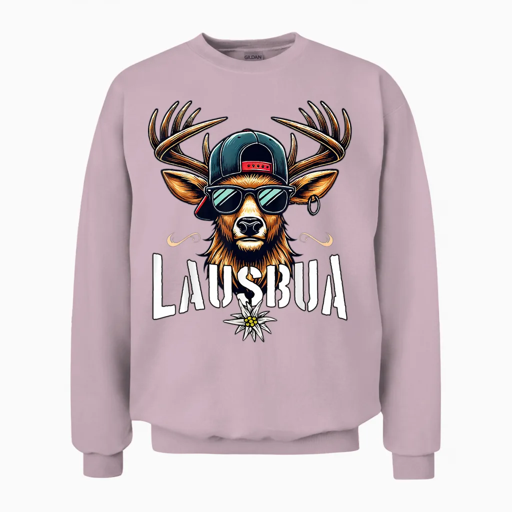 Lausbua T-Shirt Men's Costume Shirt Children's Boys Costume Unisex Sweatshirt in Light Pink