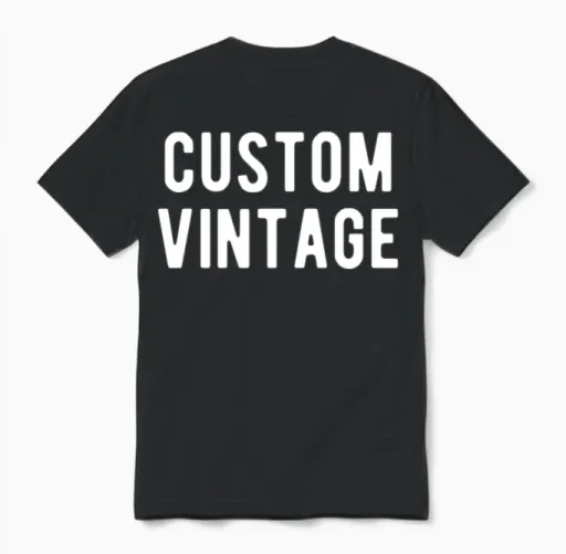 Custom Vintage Unisex T-Shirt in Black