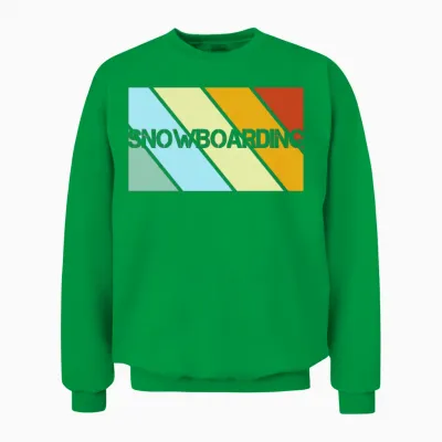 Snowboarding Retro Unisex Sweatshirt - Irish Green