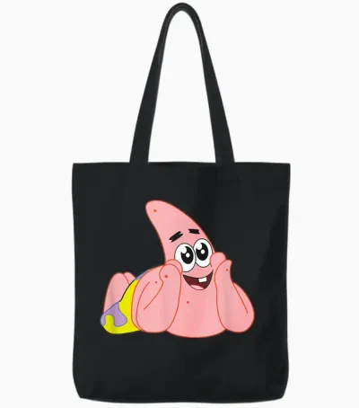 Mademark X Spongebob Squarepants - Patrick Star - Feelin' Cute Tote Bags - Black