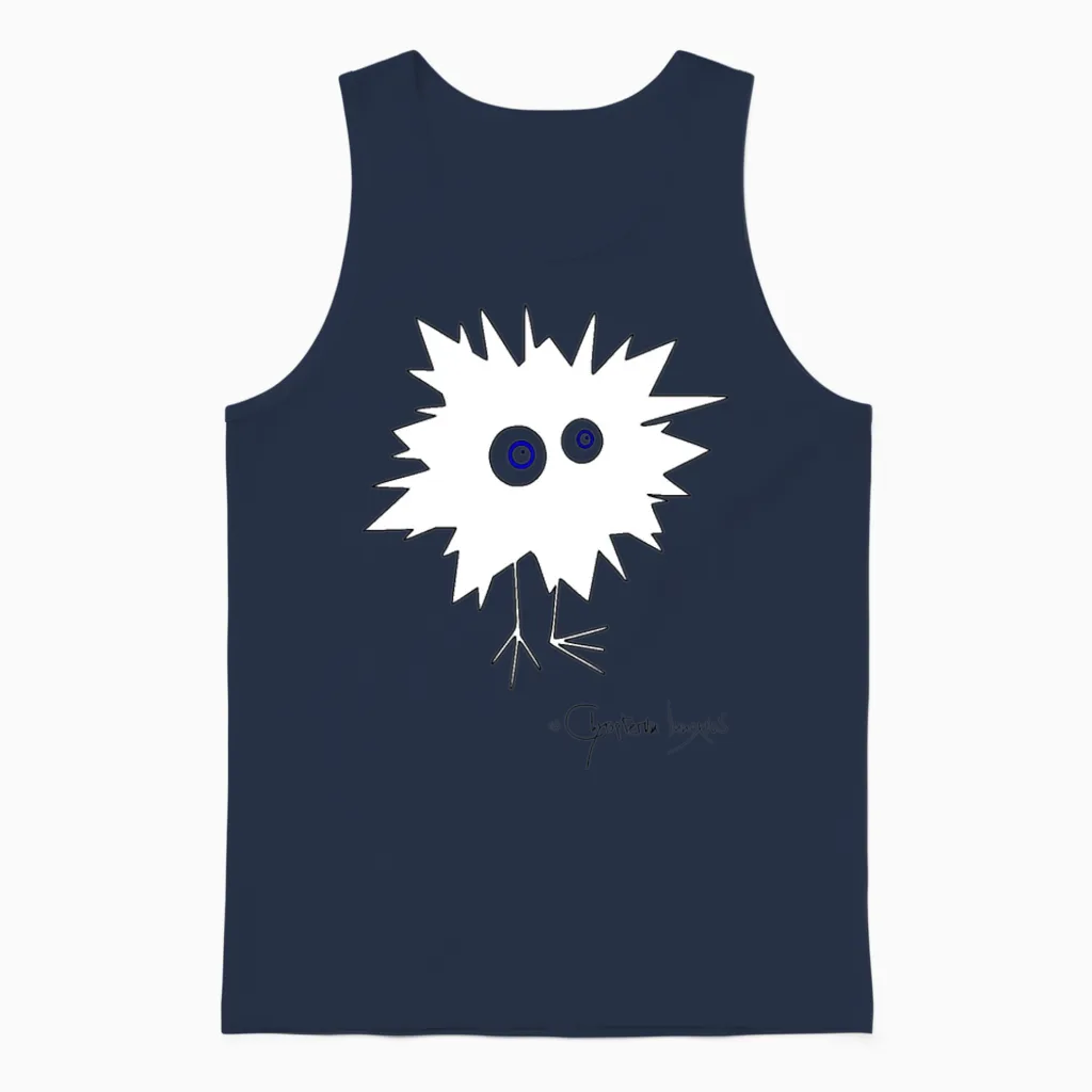Woolly Beastie Flashed - Bestiolus Fulguratus Unisex Tank Top in Navy