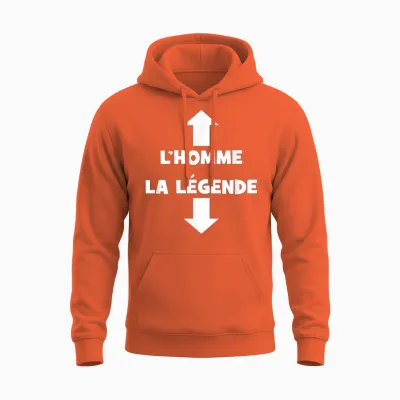 Men's Birthday Gift Original Humour Funny the Legend Unisex Hoodie - Orange