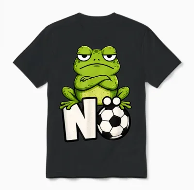 Nö Frosch Fußballmuffel Anti Fußball Humor Unisex T-Shirt - Black
