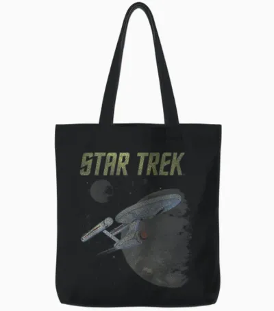 Star Trek: the Original Series Vintage Enterprise Tote Bags - Black