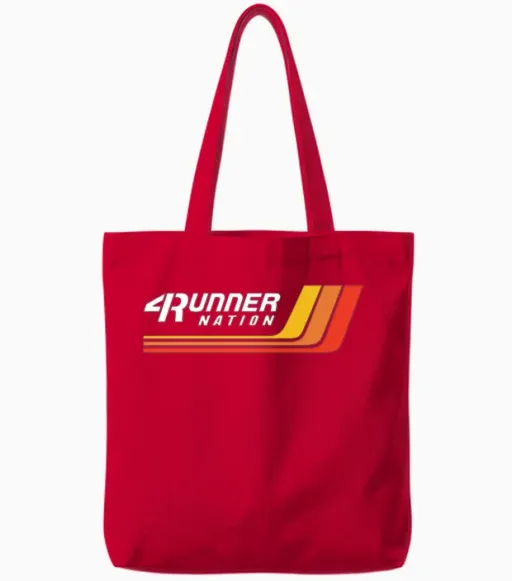 4runner Nation Vintage Racing Stripes Christmas Pr Tote Bags in Red
