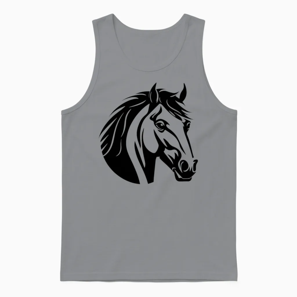 Horse Equine Pony Lovers Gift Unisex Tank Top in Sport Grey