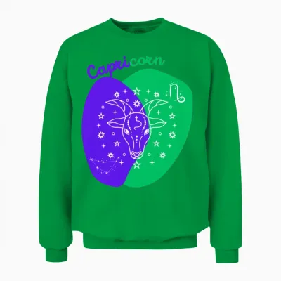 Cosmic Climb a Minimalist Capricorn Design Unisex Sweatshirt - Irish Green