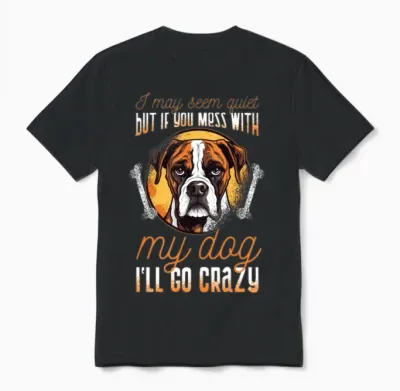 Boxer-Dog-Breeds Funny Sayings Dog Accessories Unisex T-Shirt - Black