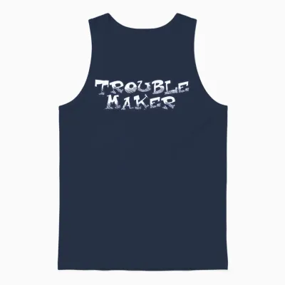 Trouble Maker Unisex Tank Top - Navy
