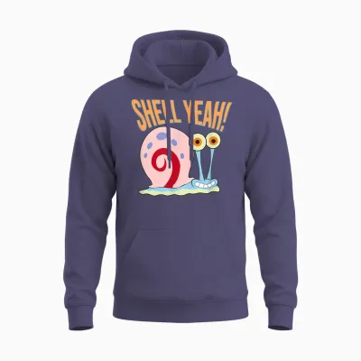 Gary the Snail - Shell Yeah! Unisex Hoodie - Heather Sport Dark Navy