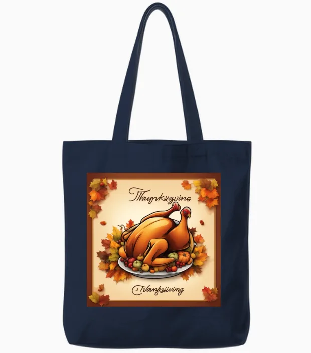 Happy Thanksgiving Tote Bags - Navy