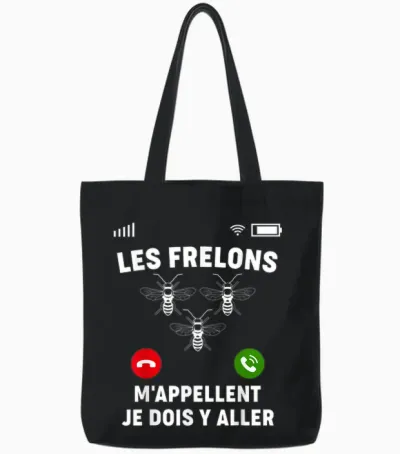 Hornets Call Me, I Must Go | Insect Nature Tote Bags - Black