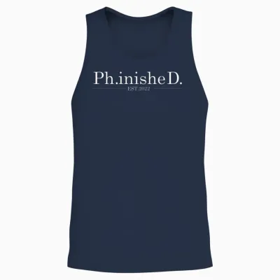 Phinished Phd Graduation, Phd Graduation Unisex Tank Top - Navy