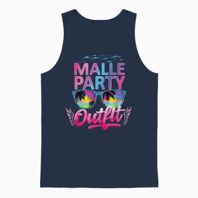 Malle Party Group Shirt Women Mallorca Outfit Women's Party Unisex Tank Top - Navy