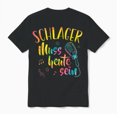 Schlager Muss Heute Sein Gute Laune Music Schlagerparty Unisex T-Shirt - Black