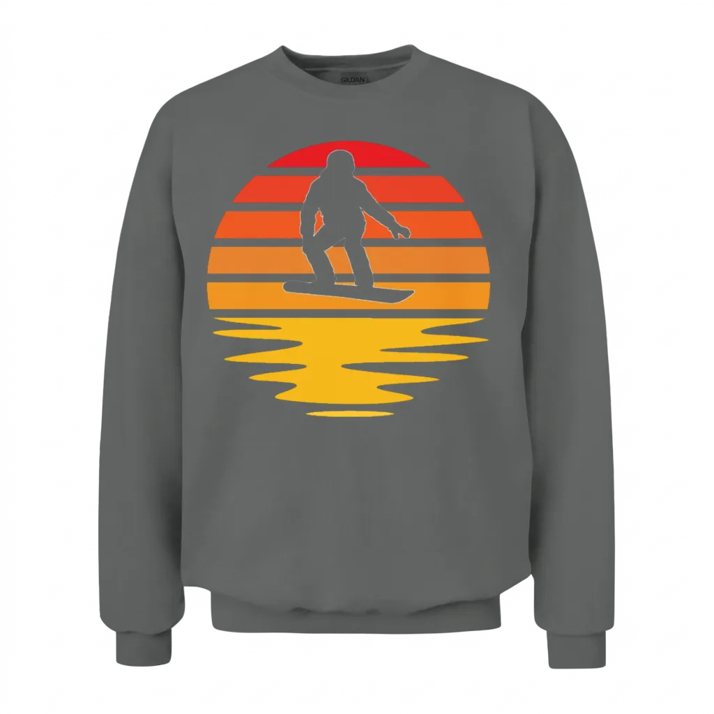 Snowboarding Retro Unisex Sweatshirt - Graphite Heather