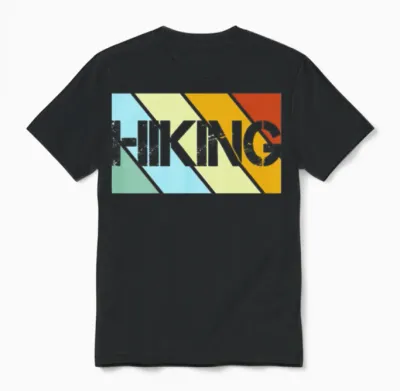 Hiking Retro Unisex T-Shirt - Black