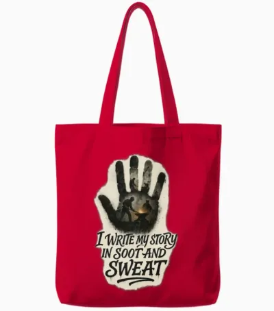 Soot & Sweat Blacksmith Grind Tote Bags - Red