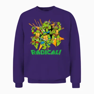 Leo, Donnie, Mikey & Raph - Radical! Unisex Sweatshirt - Purple