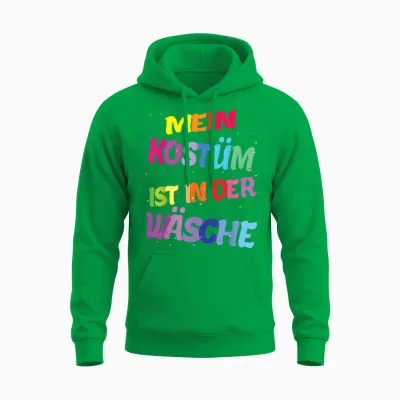 Carnival Costume My Costume Is in the Laundry T-Shirt, Black Unisex Hoodie - Irish Green