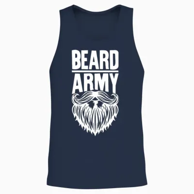Beard Army Unisex Tank Top - Navy
