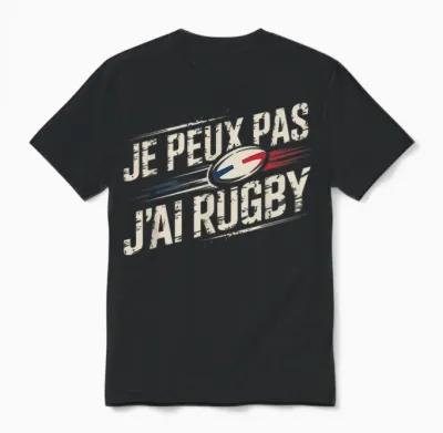 Xv De France Rugby Child I Can Not I Have Rugby Man Unisex T-Shirt - Black