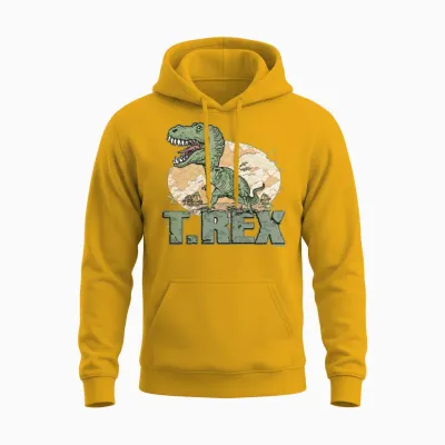 T Rex Tyrannosaurus Rex Unisex Hoodie - Gold