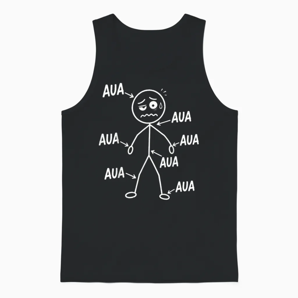 Aua Au Dem Alter Entsprechen Guter Zustand Lustig Geburtstag Unisex Tank Top in Black