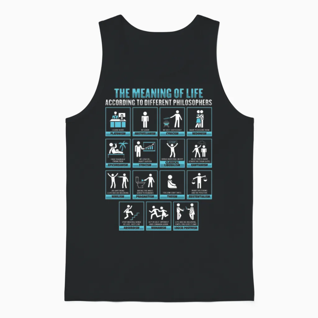 Socrates Philosophy Design for a Philosophy Unisex Tank Top in Black