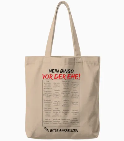 Jga Bingo Men's Groom Party Task Wedding T-Shirt T-Shirt, White, S Tote Bags - Natural