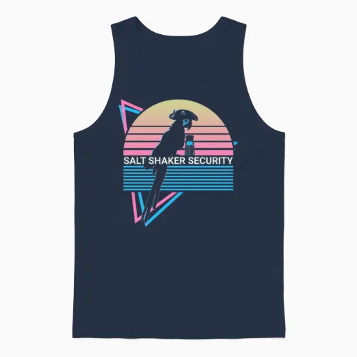 Cockatiel Retro Unisex Tank Top - Navy