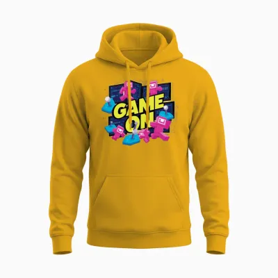 Retro Game on Design Unisex Hoodie - Gold