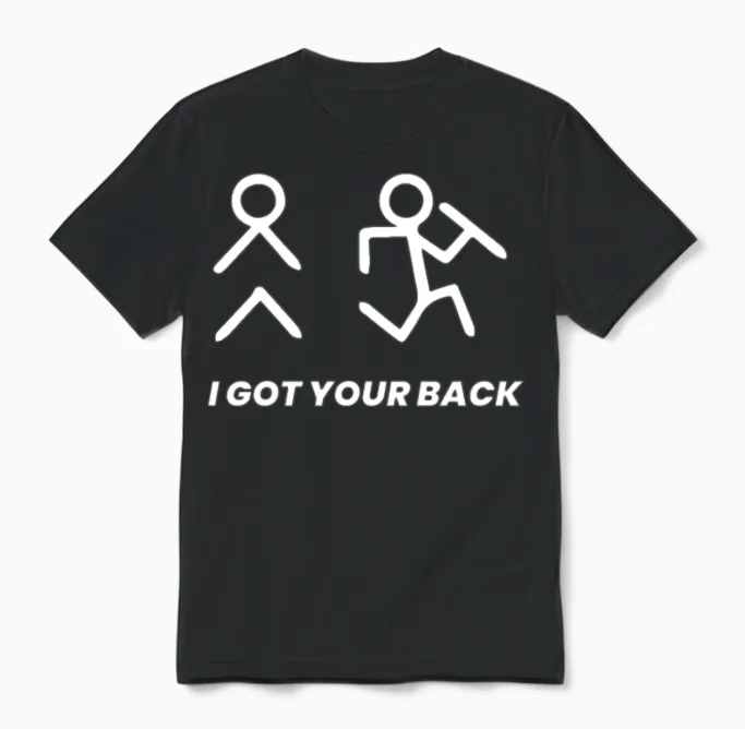 Funny Design Unisex T-Shirt in Black