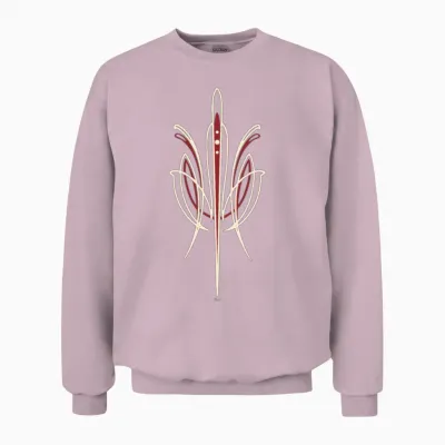 Pinstriping 50s Vintage Retro Unisex Sweatshirt - Light Pink