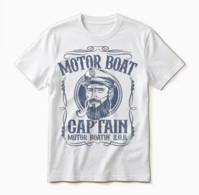 Motor Boat Captain Funny Pontoon Boating Motor Boatin Lake Unisex T-Shirt - White