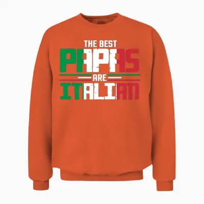 The Best Papas Are Italian Unisex Sweatshirt - Orange