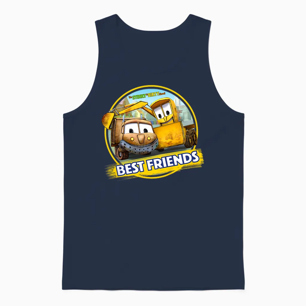 The Stinky and Dirty Show - Best Friends Unisex Tank Top in Navy