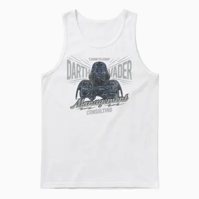 Star Wars Darth Vader Management Consulting Vintage Unisex Tank Top - White