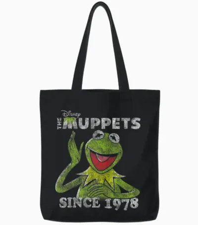 The Muppets Kermit Since 1978 Tote Bags - Black