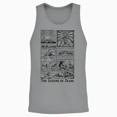 Nintendo Zelda the Legend Lives in Tonal Glyphs Unisex Tank Top - Sport Grey