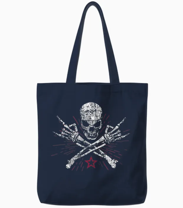 Generation X – Schon Hart, Bevor Ihr Weicheier Geboren Wart T-Shirt, Black, S Tote Bags in Navy