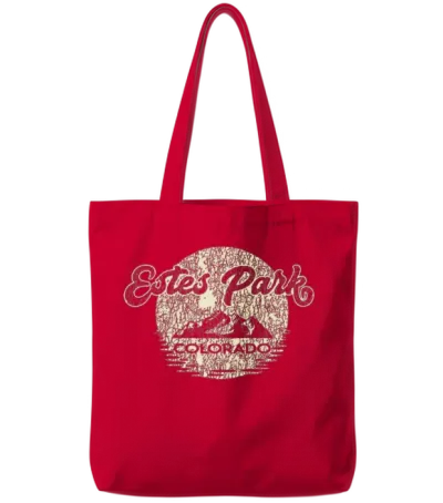 Estes Park Colorado Rocky Mountains National Park Tote Bags - Red