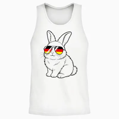 Deutsche Flagge Hase Deutsch Deutschland Hasen Unisex Tank Top - White