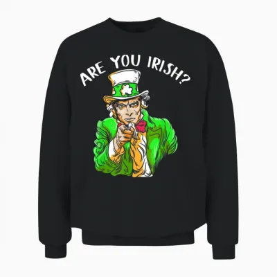 Leprechaun Irischer Onkel St. Paddy's Charm St. Patrick's Day Unisex Sweatshirt - Black