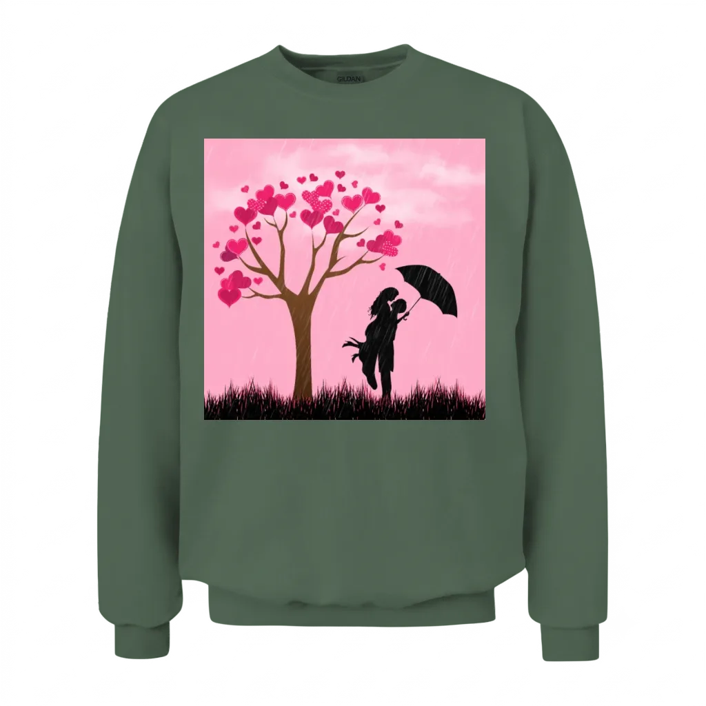 Valentine's Day Unisex Sweatshirt - Military Green